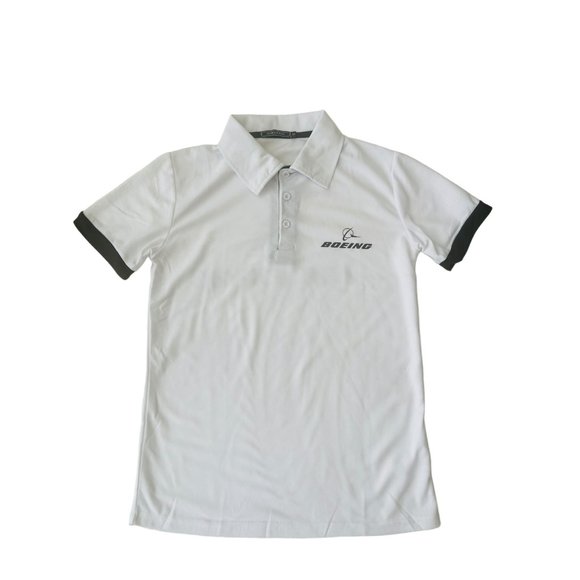 Boeing men’s White collared 3 buttons shirt size small NEW - Picture 4 of 9